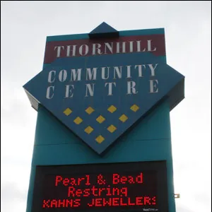 Community centre sign at 7755 Bayview Avenue